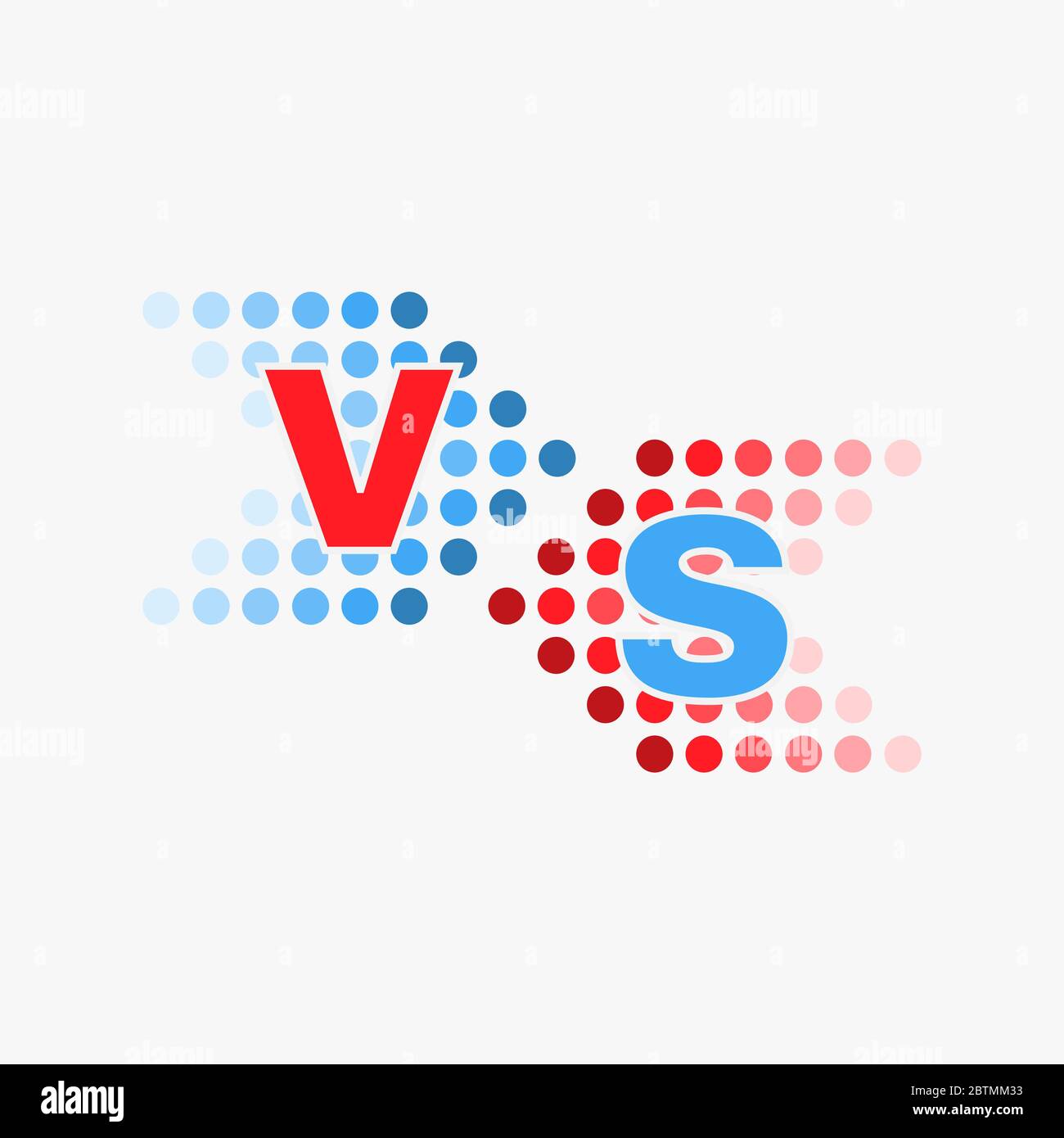 VS letters for sport, game, fight, battle, match. Versus logo. Stock - Vector illustration. Stock Vector