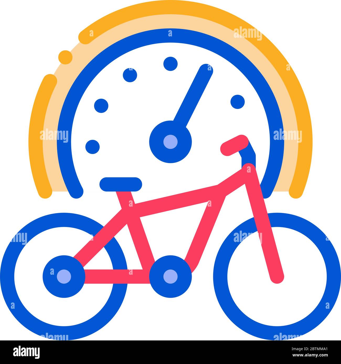 bike use time icon vector outline illustration Stock Vector Image & Art ...