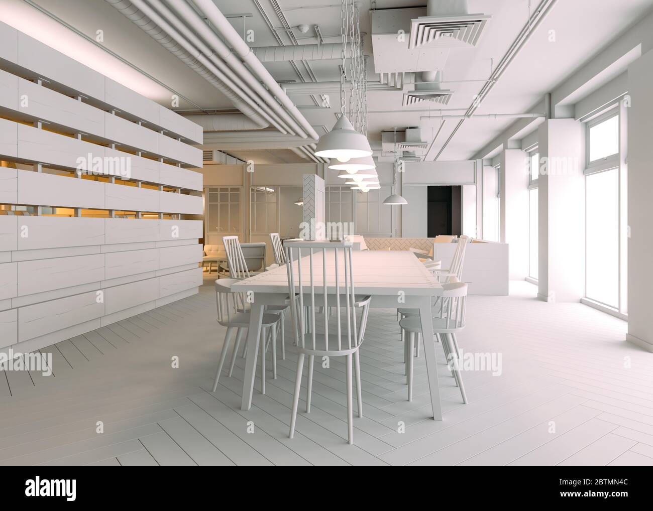 3d restaurant interior design Stock Photo - Alamy