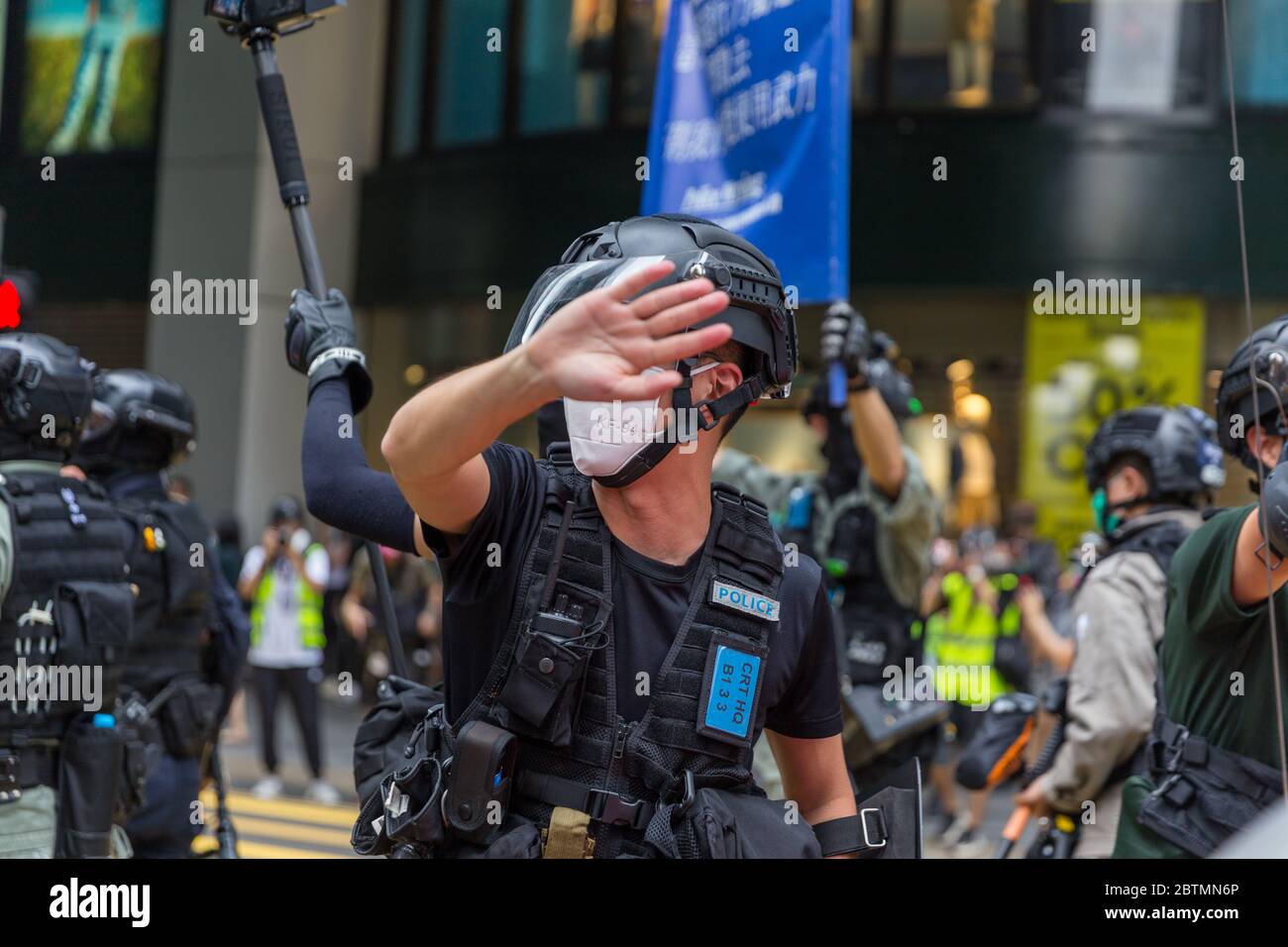 Central, Hong Kong. 27 May, 2020 Hong Kong Protest Anti-National Anthem Law. Credit: David Ogg / Alamy Live News Stock Photo