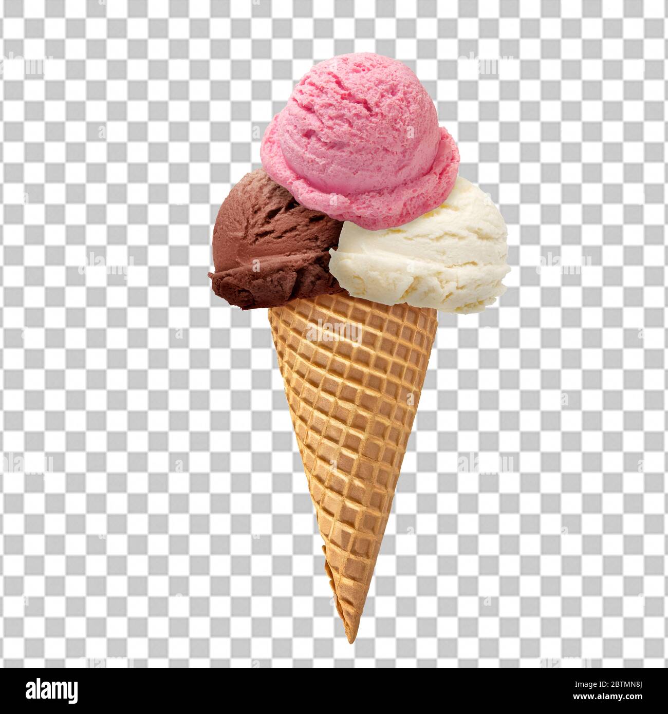 Chocolate ice cream / strawberry ice cream / vanilla ice cream scoop ...