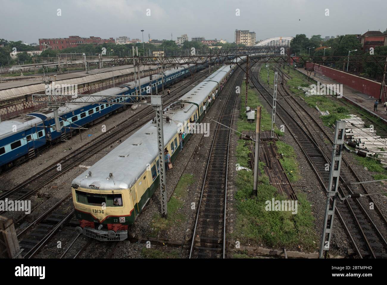 Howrah Junction Railway Station From Above. Kolkata, West Bengal, India ...