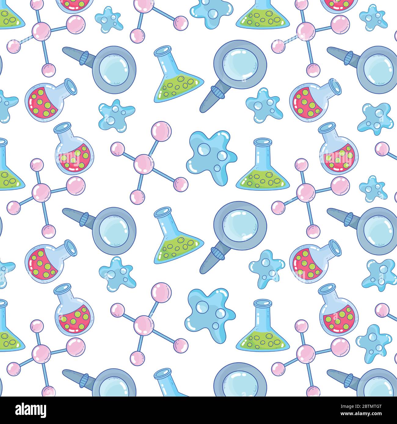 science research laboratory chemistry magnifier flask atom bacteria