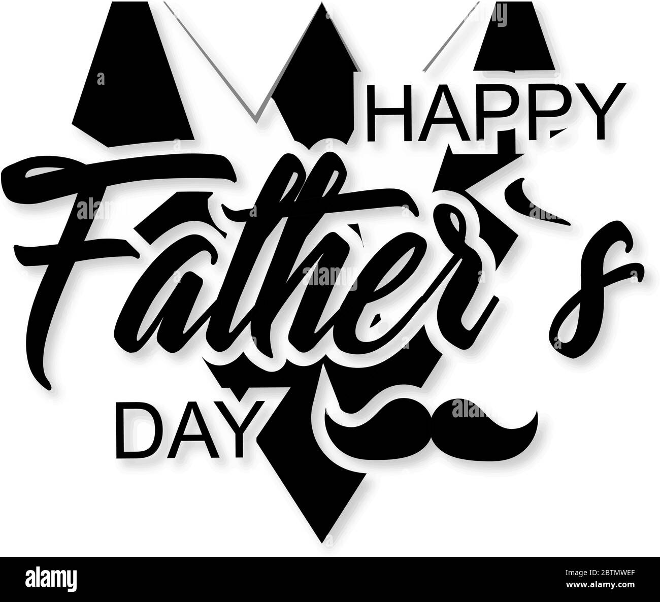 Happy fathers day. stylish design and a flat design Stock Vector Image ...