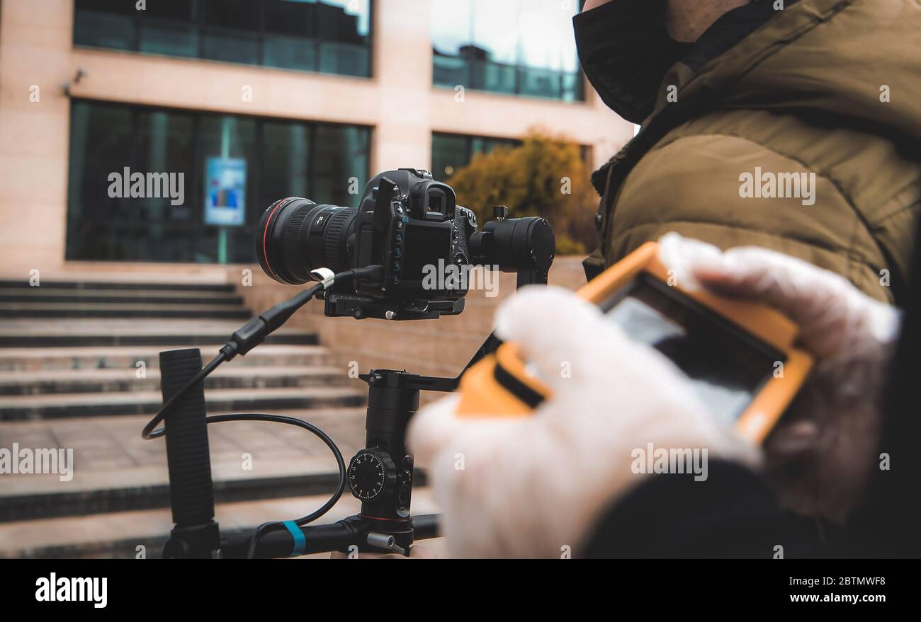 The Video Production Shooting Process Stock Photo Alamy