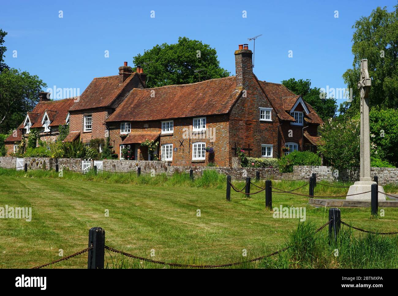 Attractive cottages around the village green at the Lee