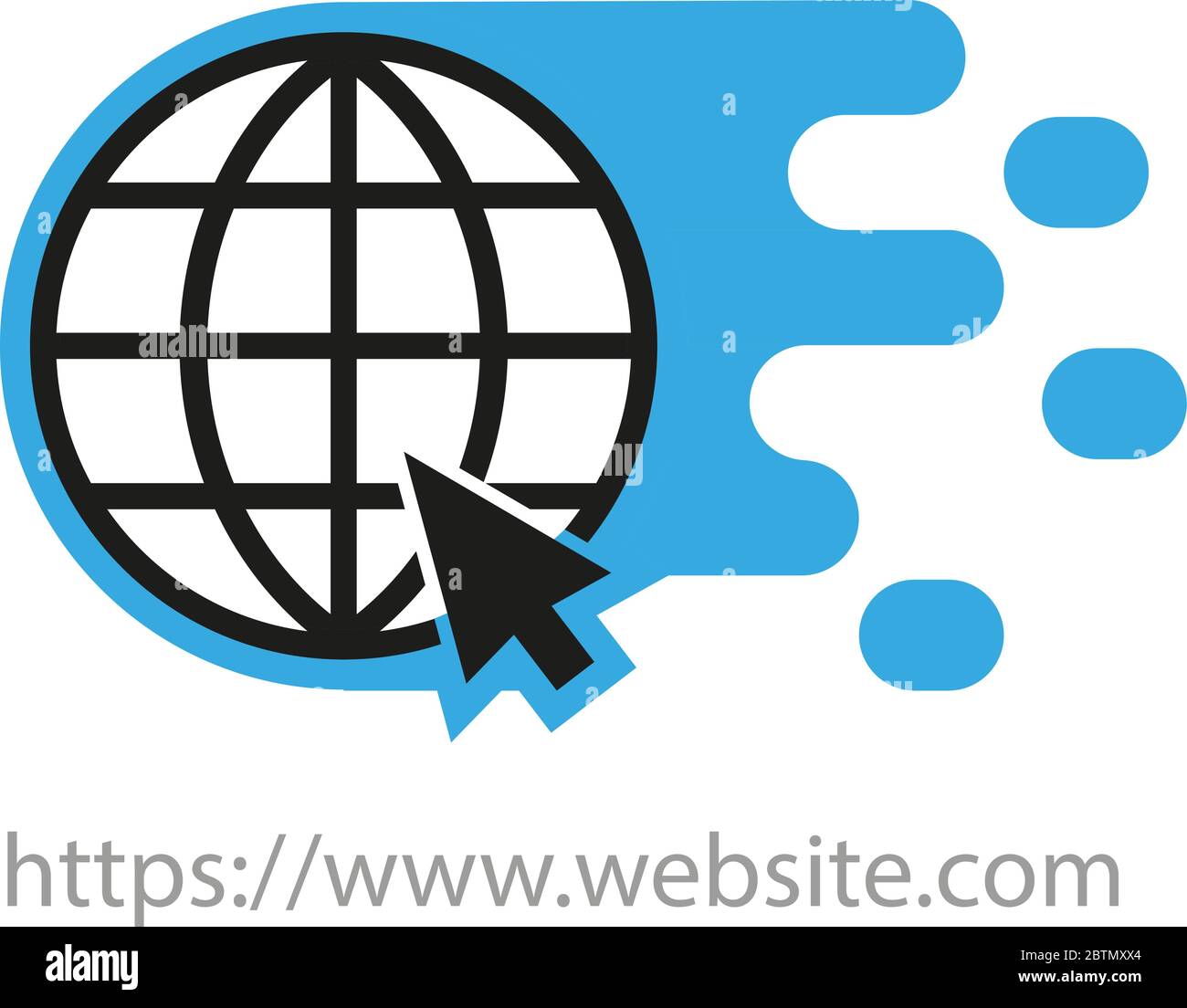 Earth vector. Globe icon creative logotype, website on white background Stock Vector