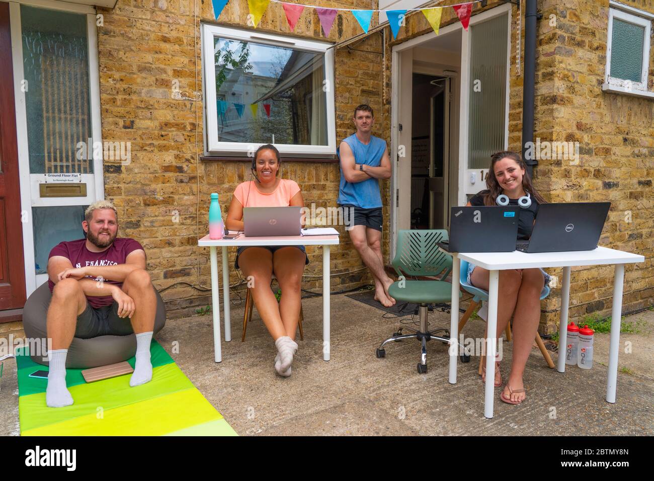 London UK Wednesday May 27 2020 Housemates l r Leigh Jessica