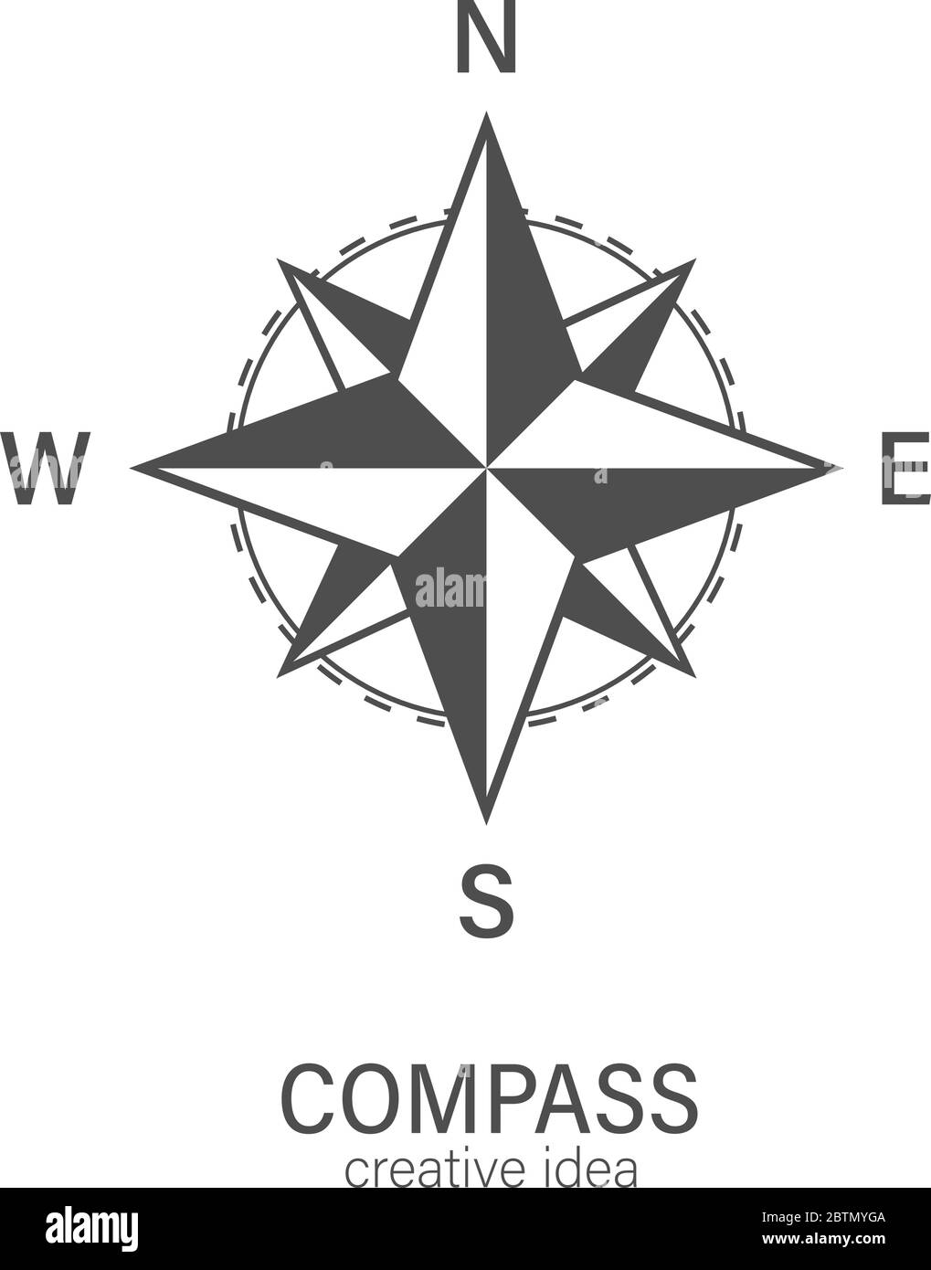 Compass icon on a white background, vector symbol Stock Vector Image ...