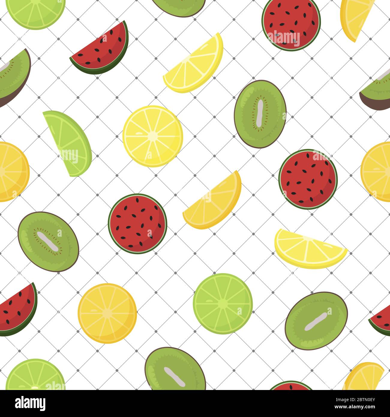 Pattern background with fruits, seamless - vector illustration Stock ...