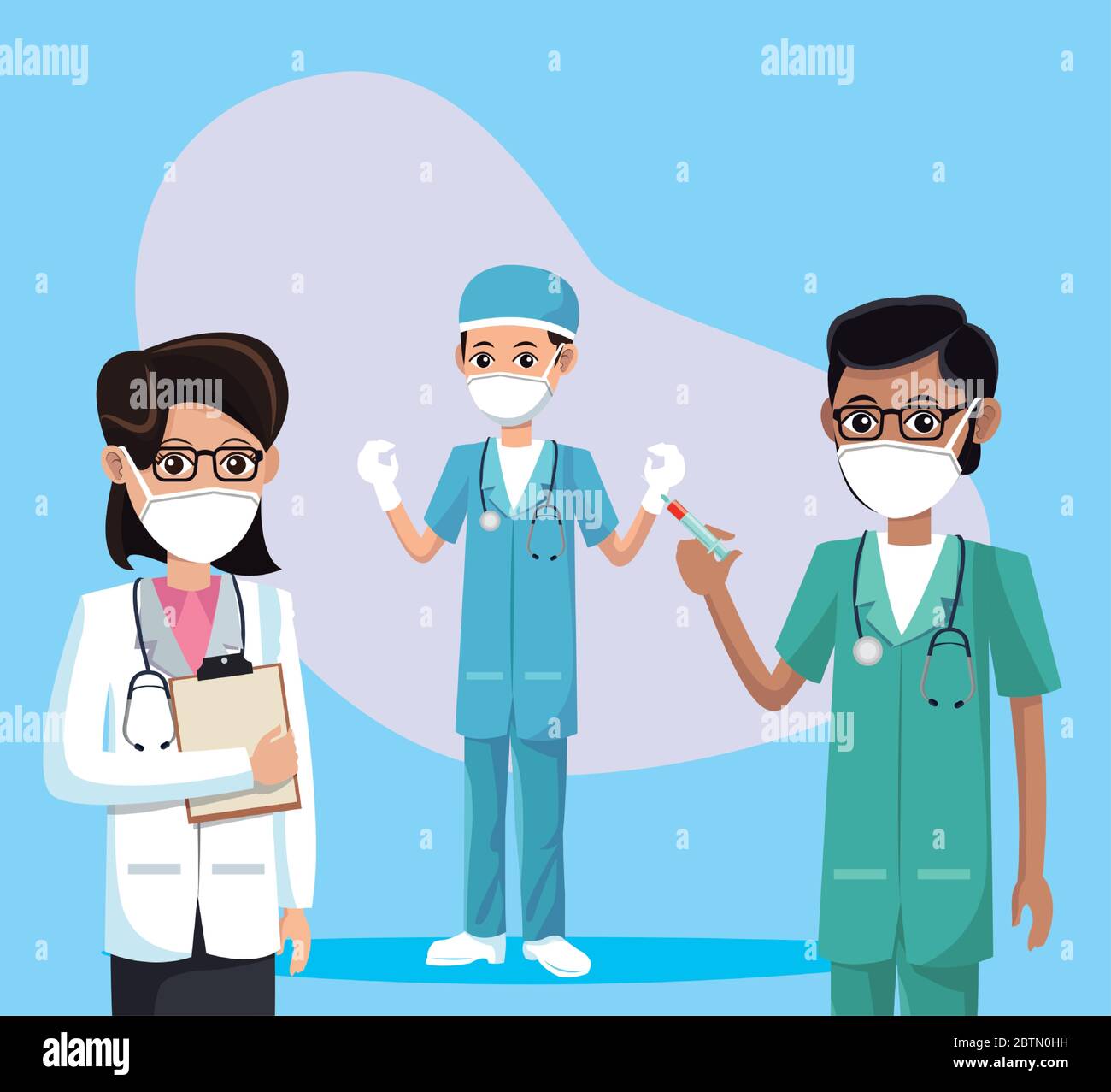 group of doctors wearing medical masks Stock Vector Image & Art - Alamy