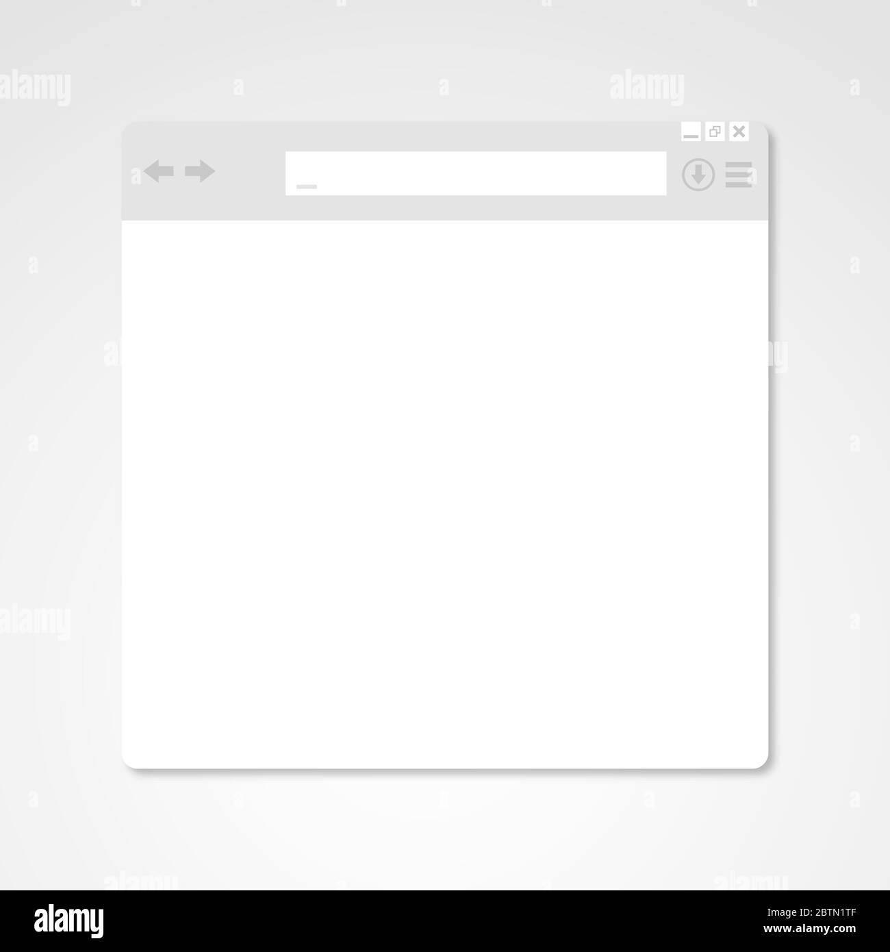 Browser window. Internet document mockup website in flat style. Page elements. Vector Stock Vector