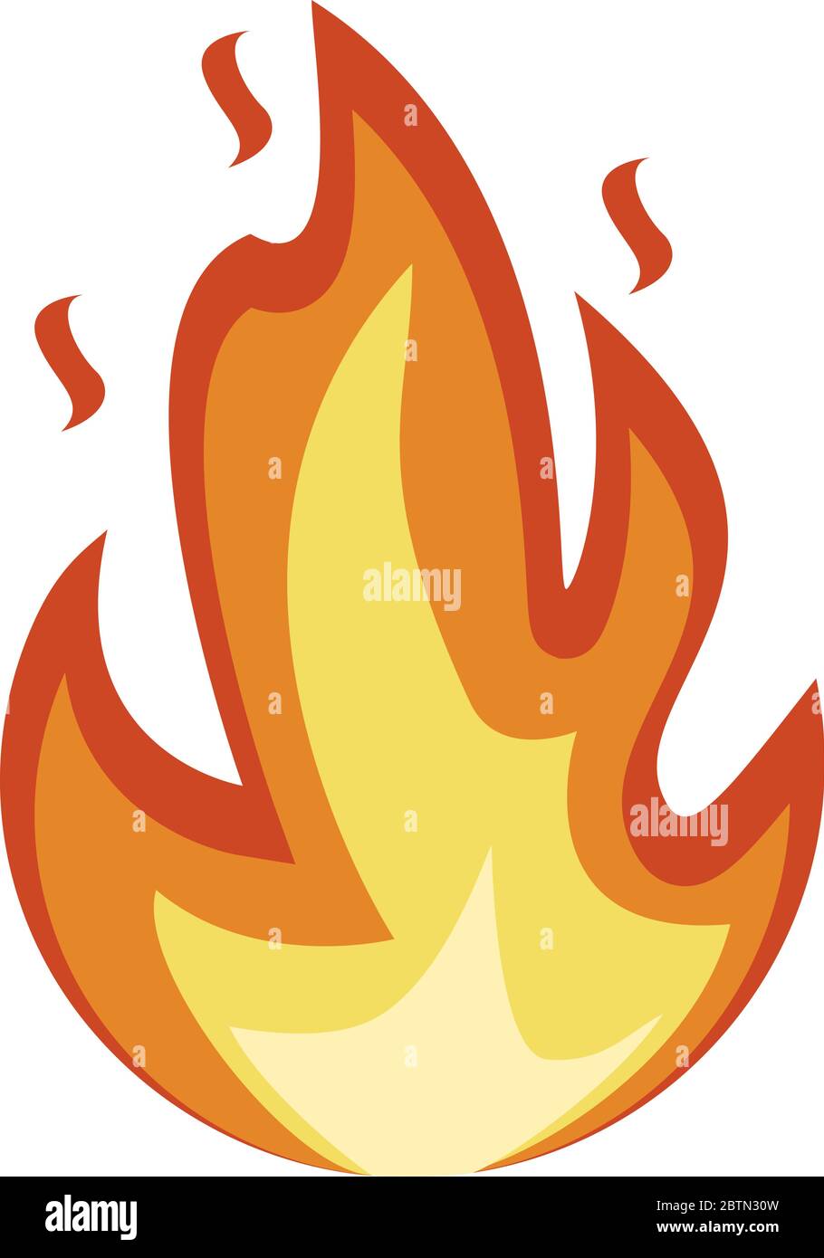 Fire Emoji Icon Flame Fire Sign Fire Isolated On White Background 