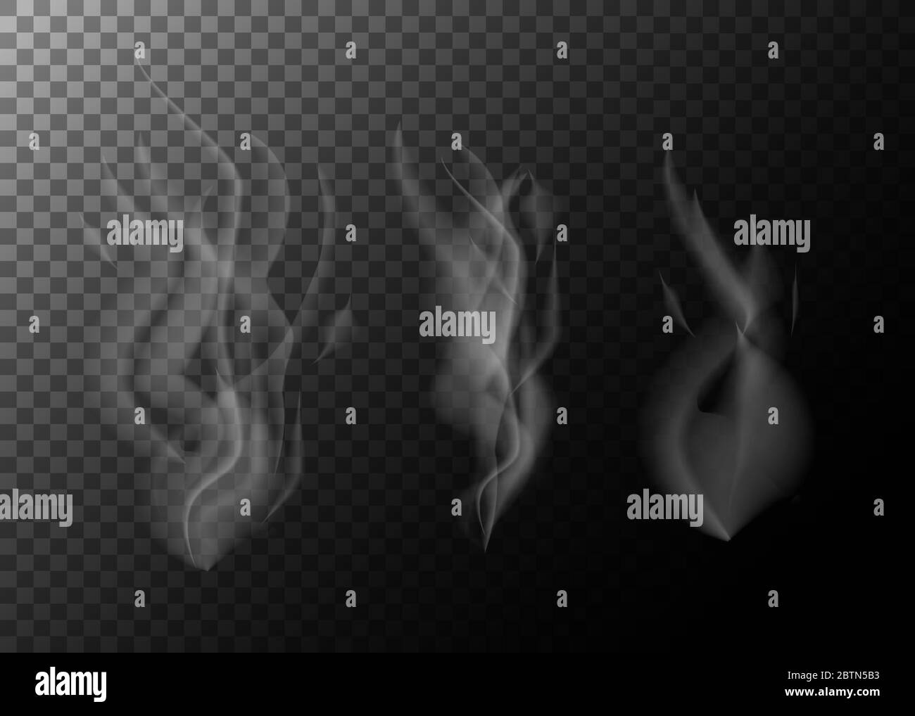 Smoke set on a isolated background. Vector illustration Stock Vector ...