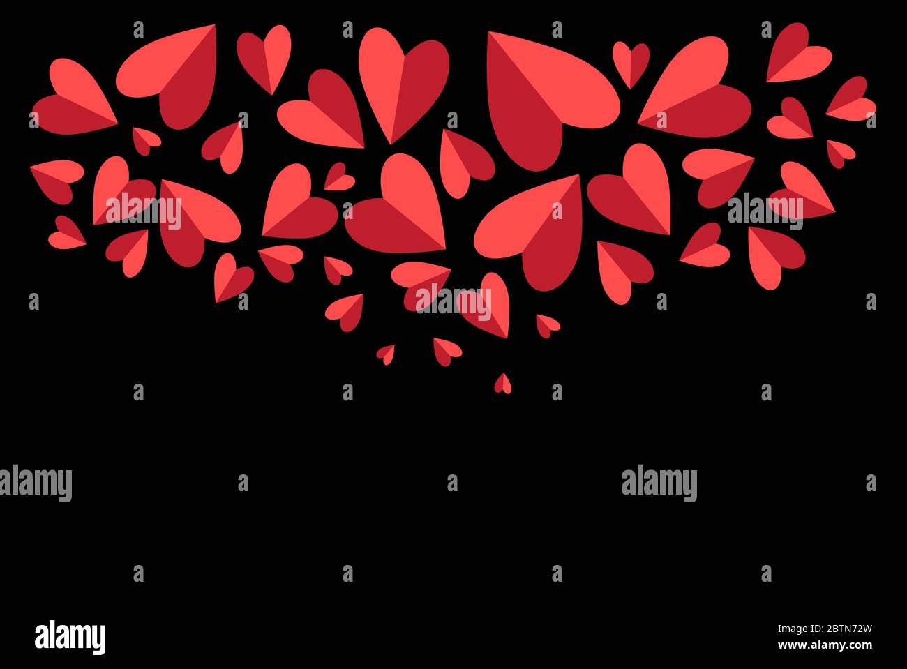 Lovely illustration with red hearts for Valentine's Day Stock Vector ...