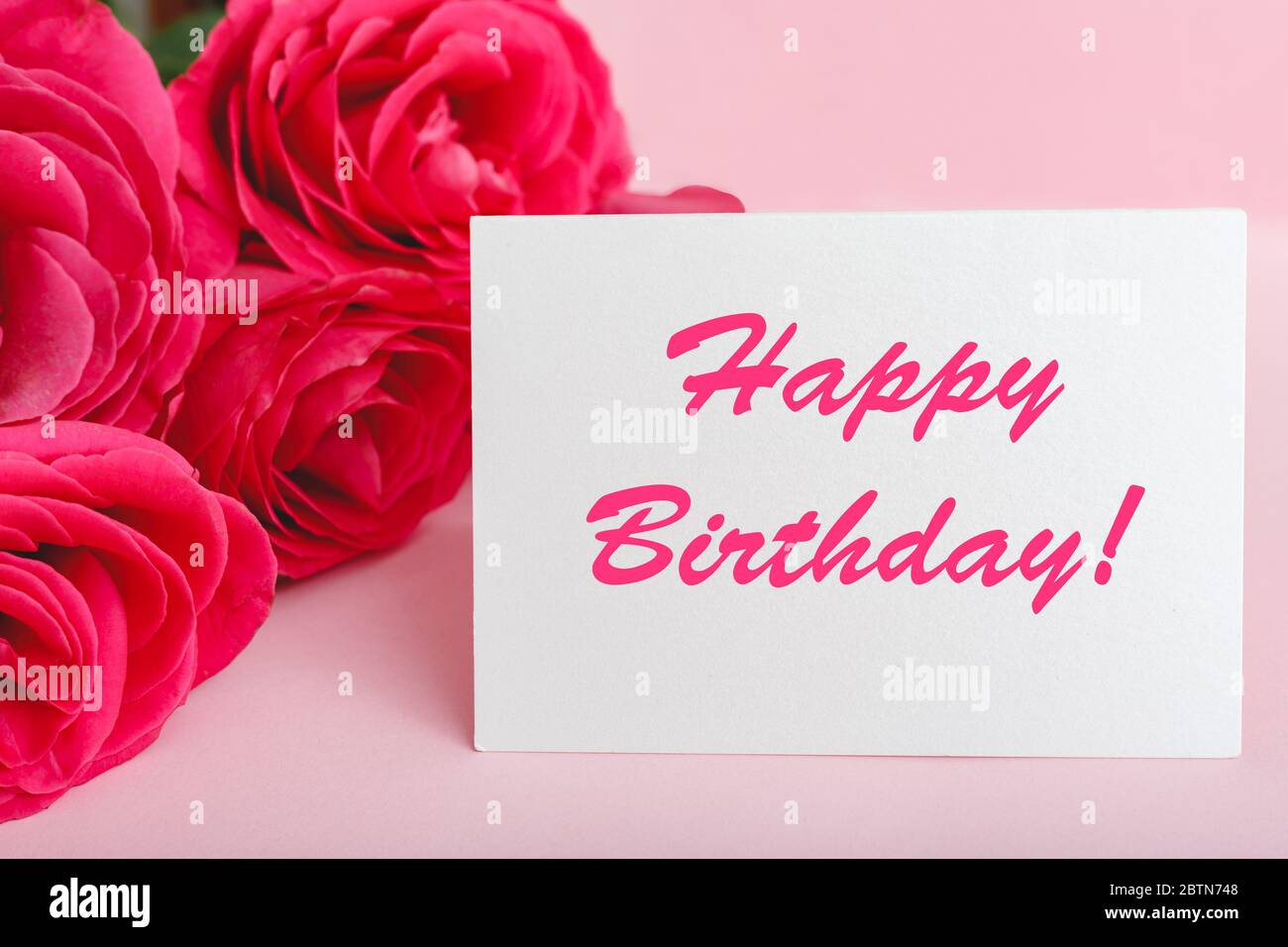 Birthday greeting and a bouquet of red roses Vector Image