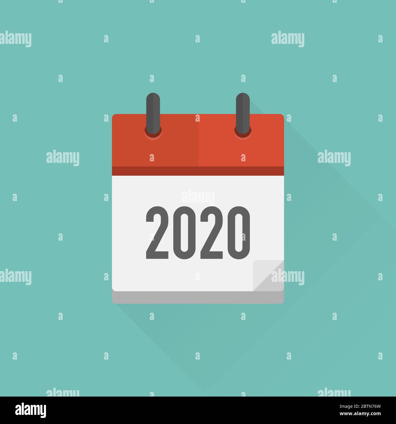 Calendar 2020 in flat style. Vector illustration Stock Vector Image ...
