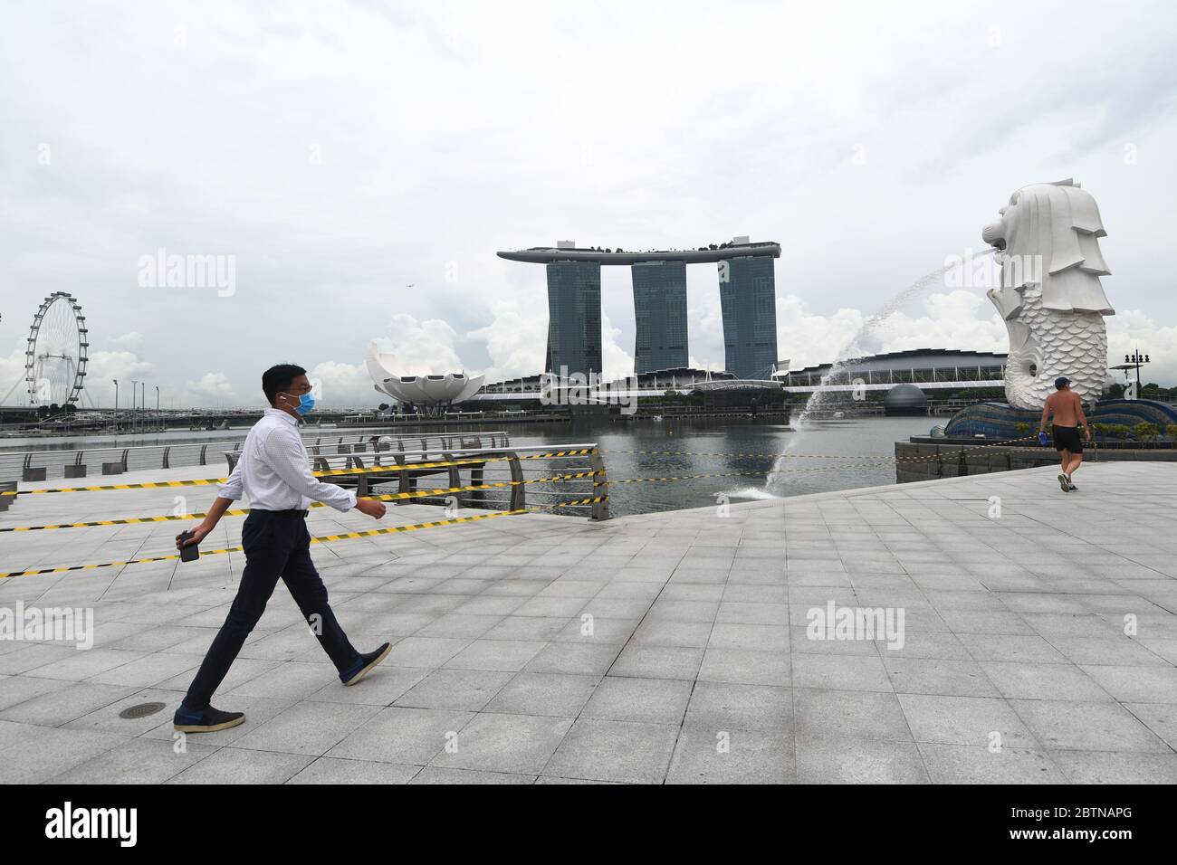 Singapore. 27th May, 2020. Photo shows new cordon tape preventing