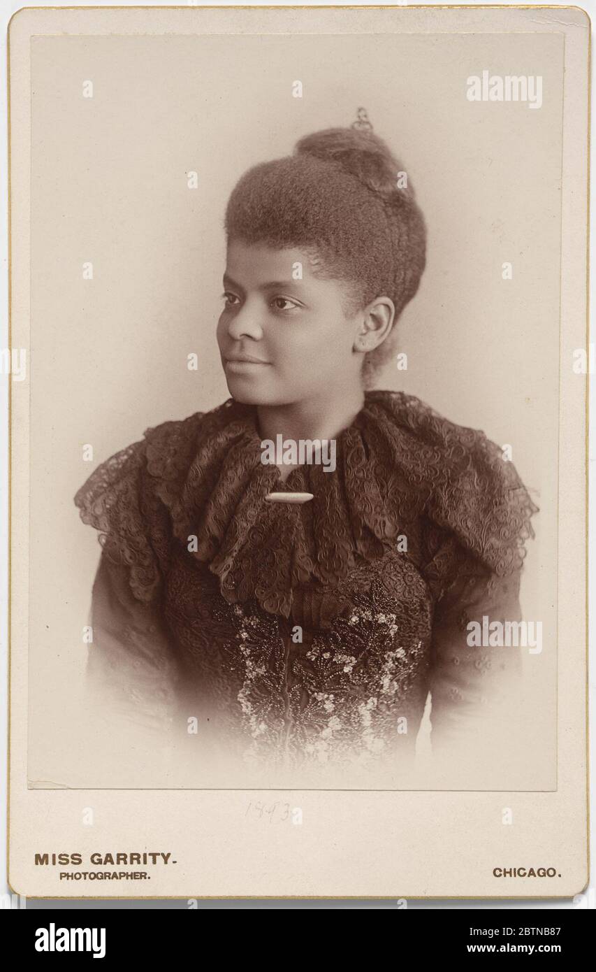 Ida B WellsBarnett. Born Holly Springs, MississippiThe daughter of former slaves, Ida B. Wells sued the Chesapeake, Ohio, and Southwestern Railway in 1883 after being dragged from her seat for refusing to move to a segregated railcar. Stock Photo