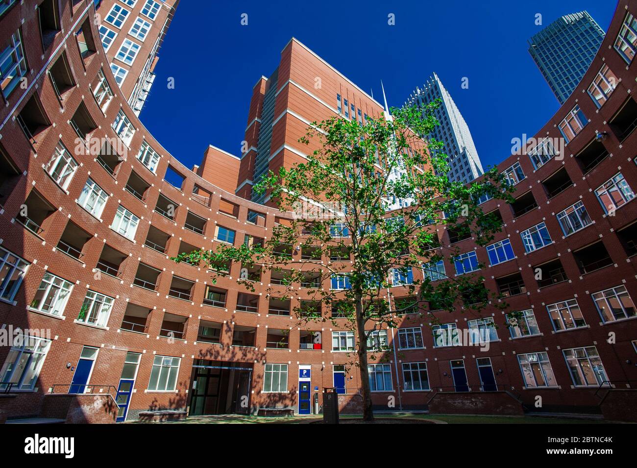 Pre renovation the hague strijkizer flatiron tower hires stock