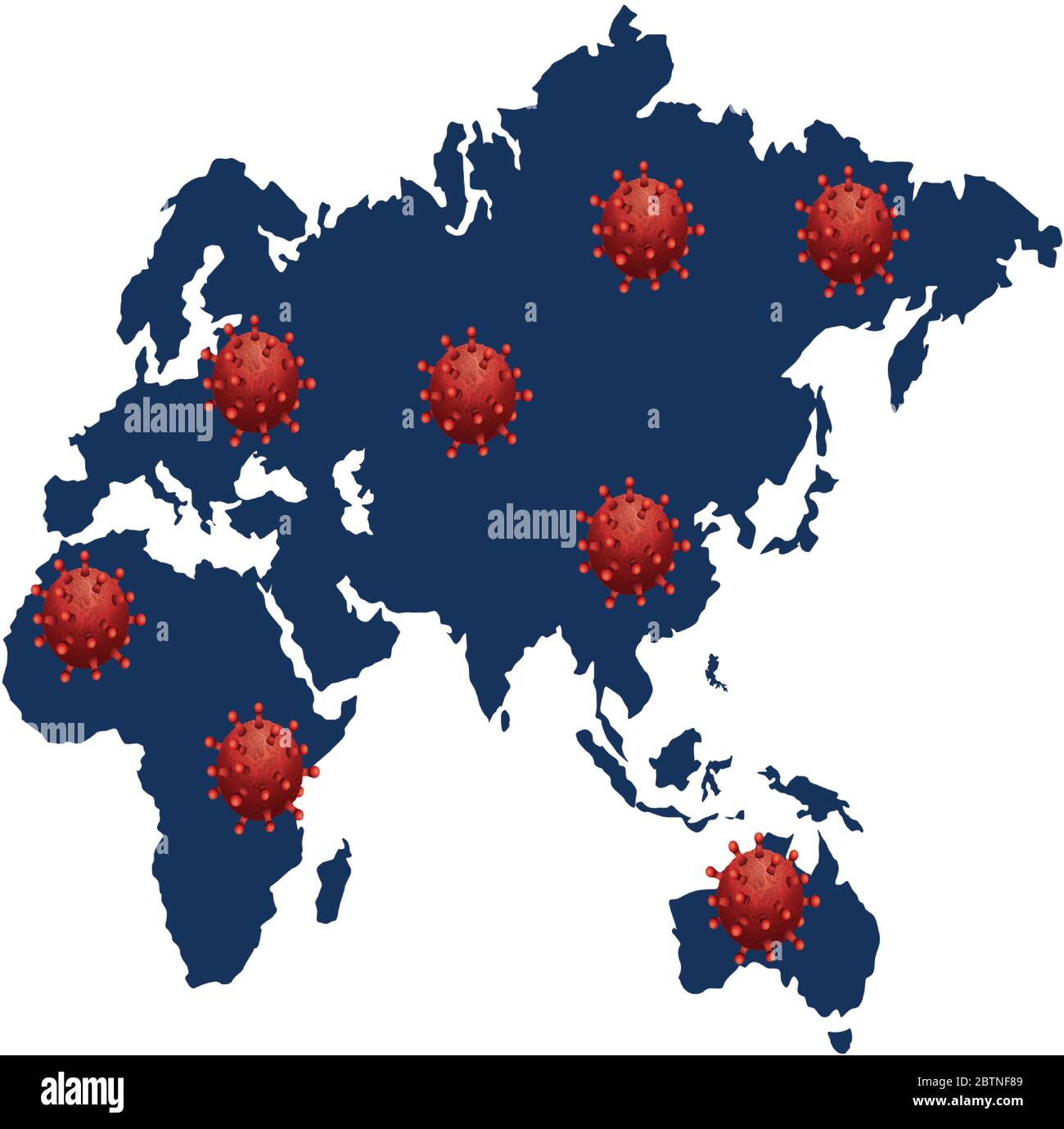 old continent maps with covid19 particles Stock Vector Image & Art - Alamy