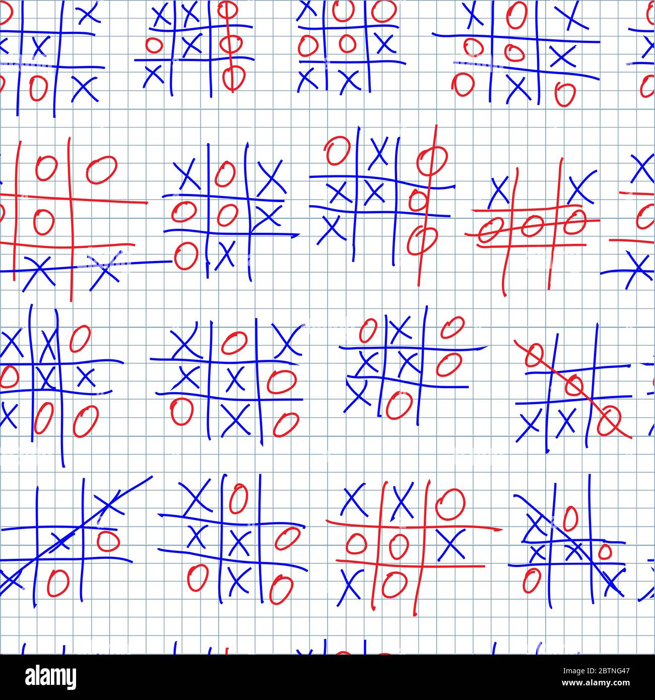 tic tac toe - blue red - optional Stock Photo - Alamy