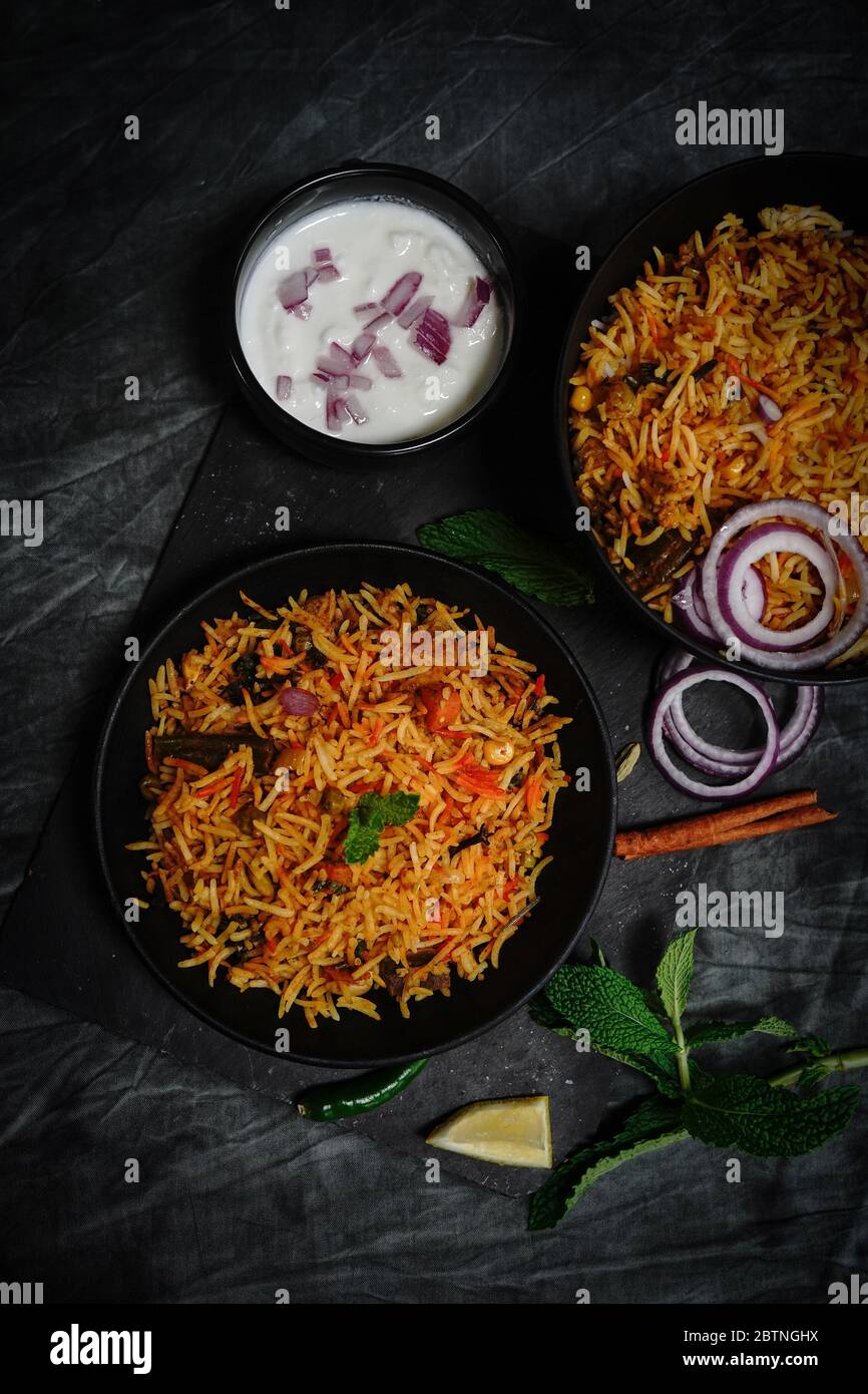 Veg biryani hi-res stock photography and images - Alamy