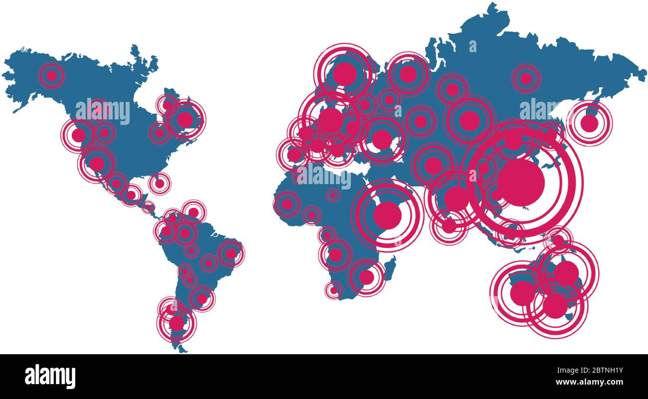 world earth maps with covid19 particles Stock Vector Image & Art - Alamy