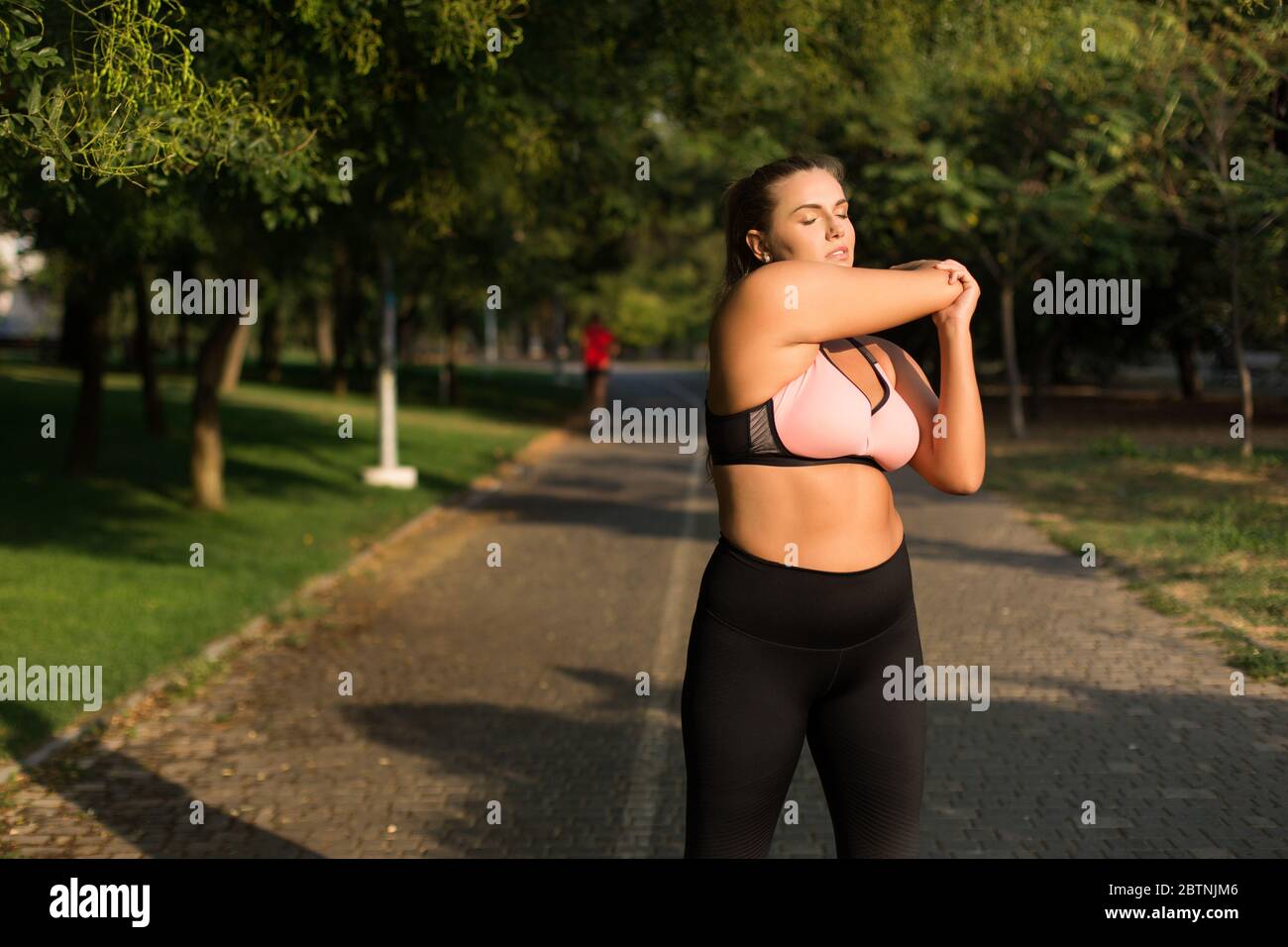 leggings dreamily closing eyes 