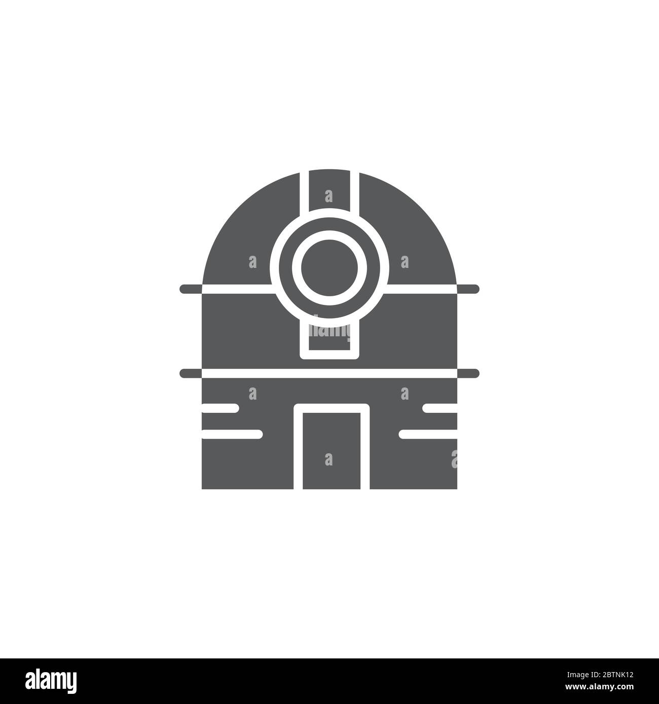 Observatory telescope vector icon symbol isolated on white background Stock Vector
