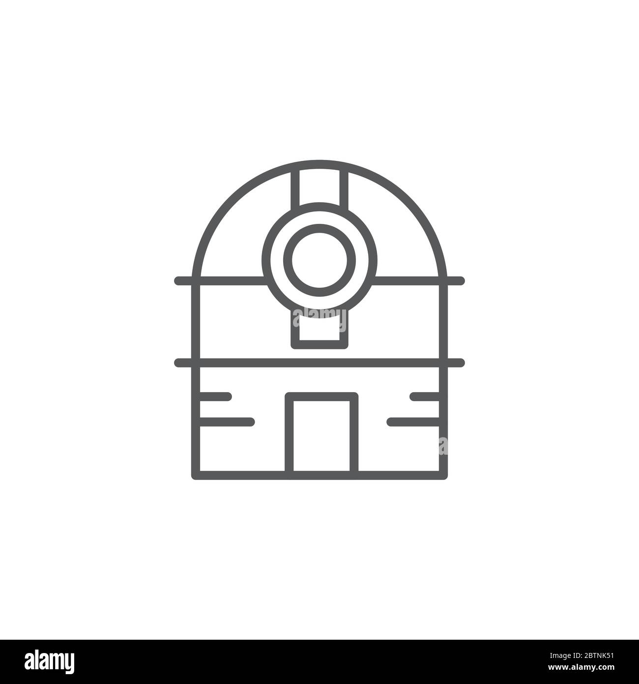Observatory telescope vector icon symbol isolated on white background Stock Vector