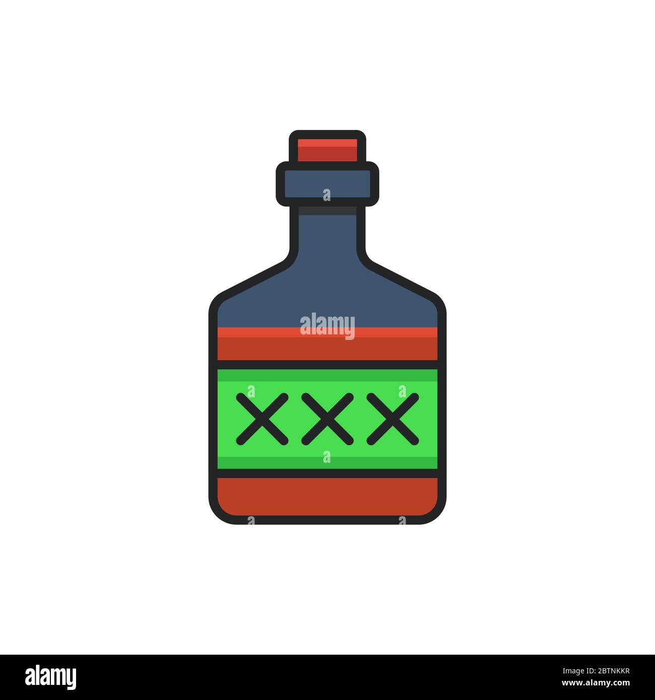 Poison bottle vector icon symbol isolated on white background Stock Vector