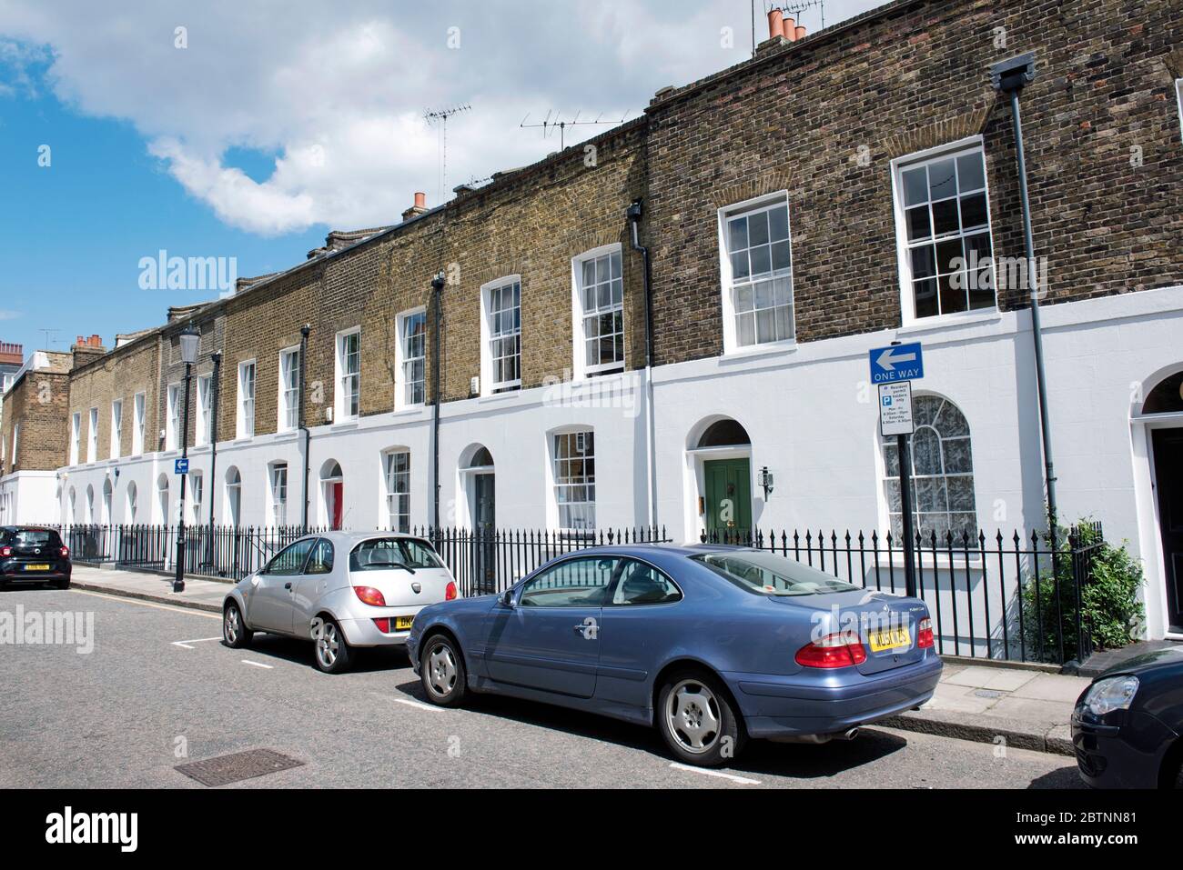 Terraced Houses St Luke's Street, The Royal London Borough of Kensington & Chelsea Stock Photo
