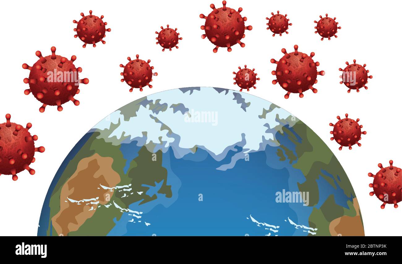 world planet earth with covid19 particles Stock Vector Image & Art - Alamy