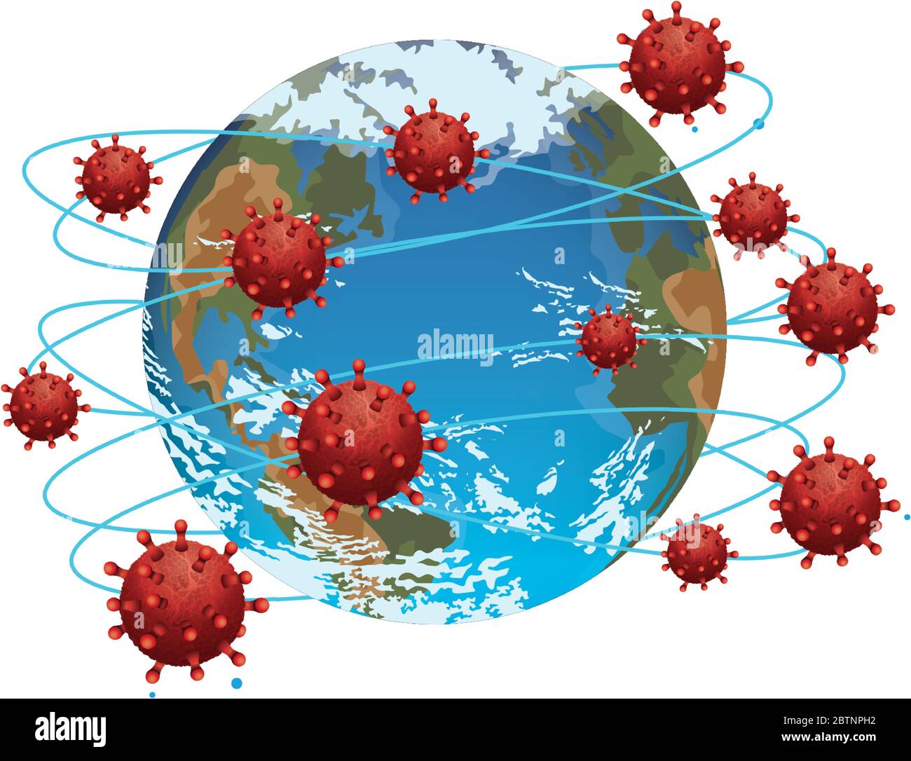 world planet earth with covid19 particles Stock Vector Image & Art - Alamy