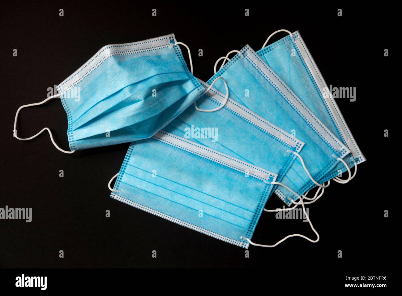 Medical disposable face masks made for single use to cover mouth and nose Stock Photo