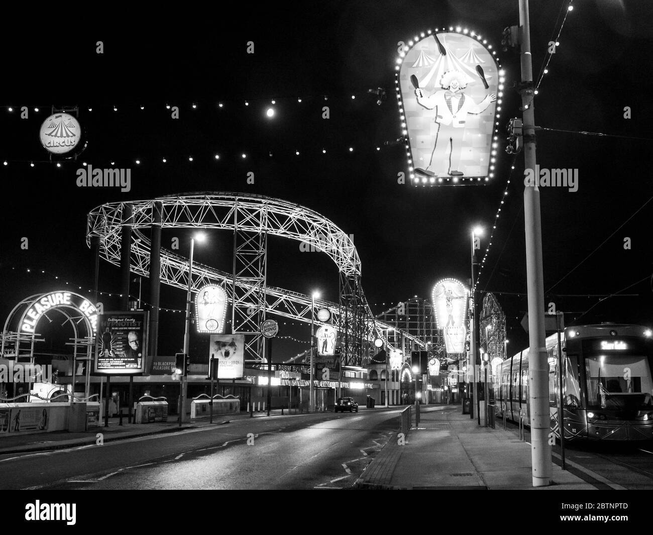 Blackpool illumination lights Black and White Stock Photos & Images Alamy