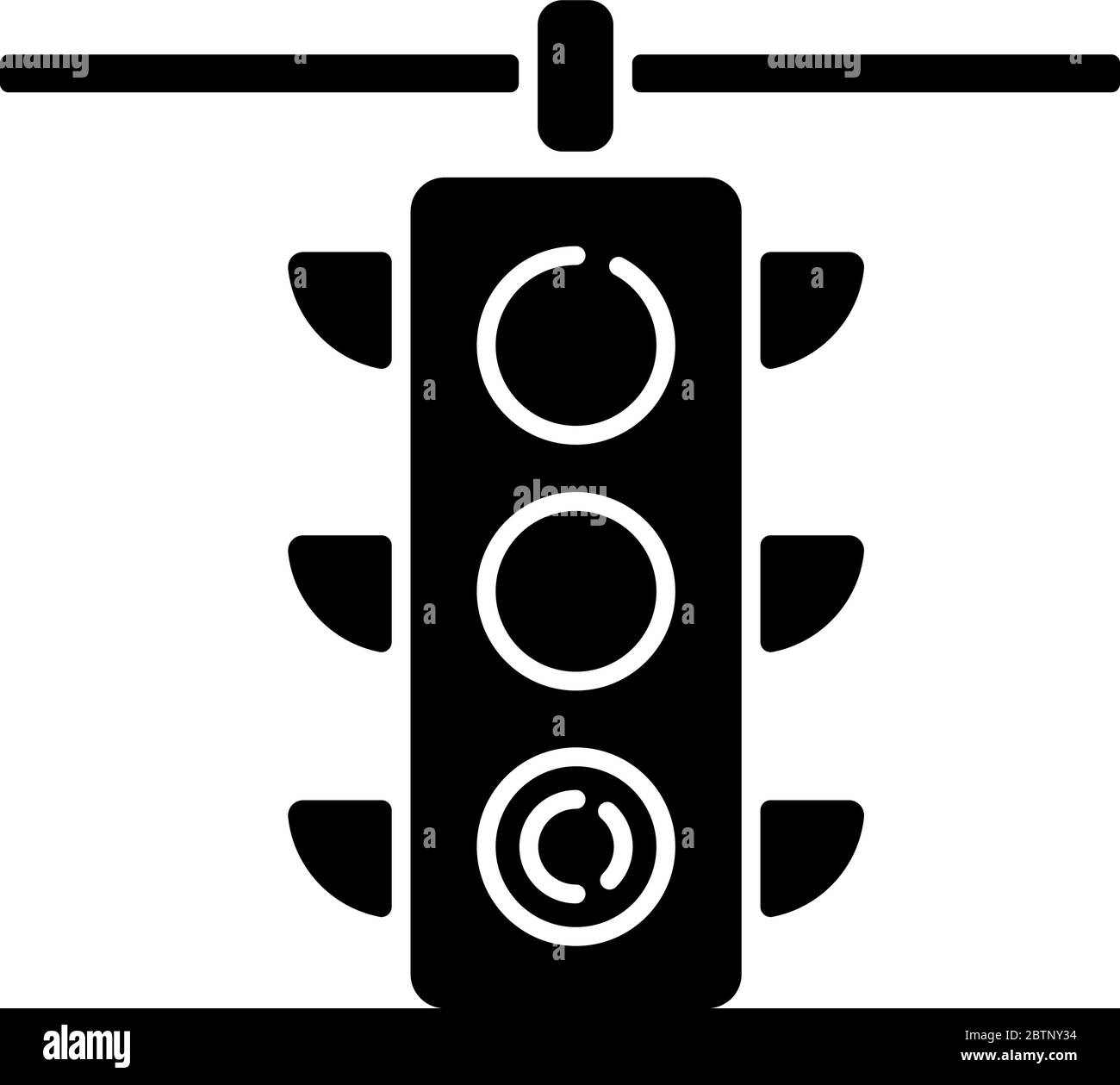 Traffic lights black glyph icon Stock Vector Image & Art Alamy