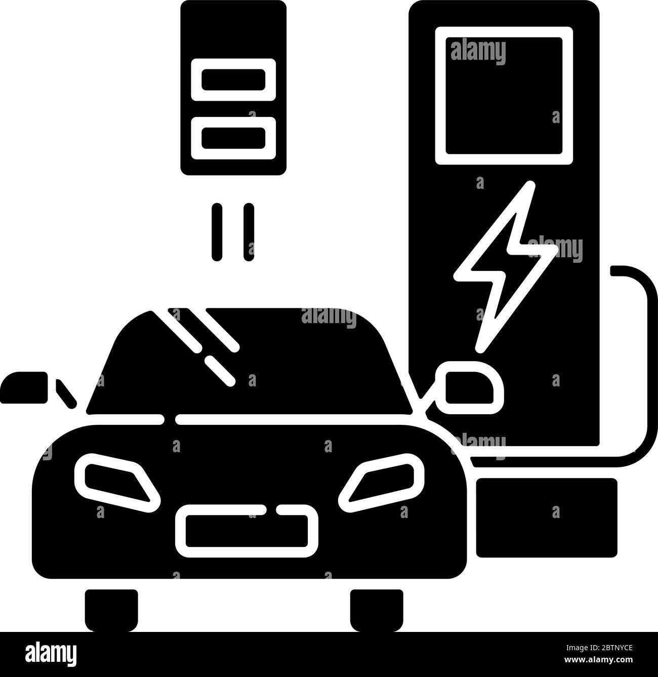 Charging station black glyph icon Stock Vector Image & Art - Alamy