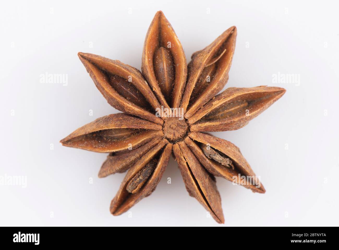 Chinese star anise seed isolated over the white background Stock Photo