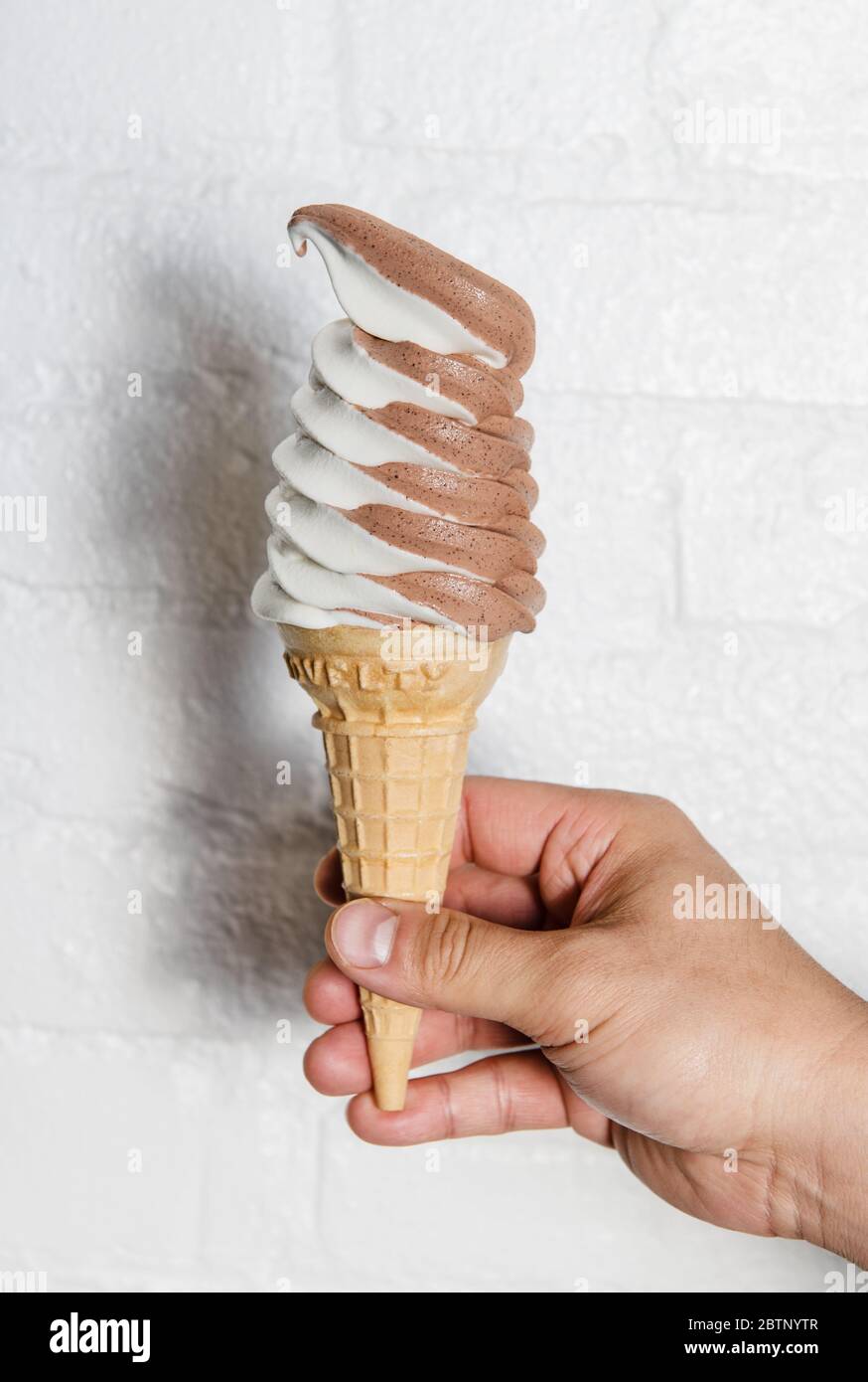 Chocolate Ice Cream Cone Swirl