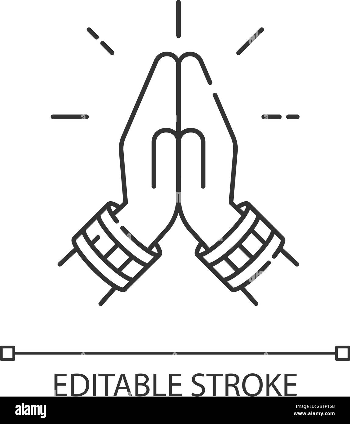 Namaskar mudra Cut Out Stock Images & Pictures - Alamy