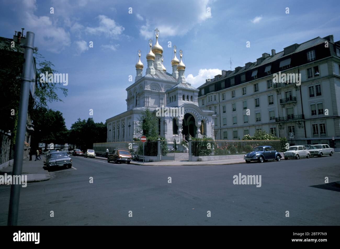 Russian Orthodox Cathedral of the Exaltation of the Holy Cross, Geneva, Switzerland pictured in 1975 Stock Photo