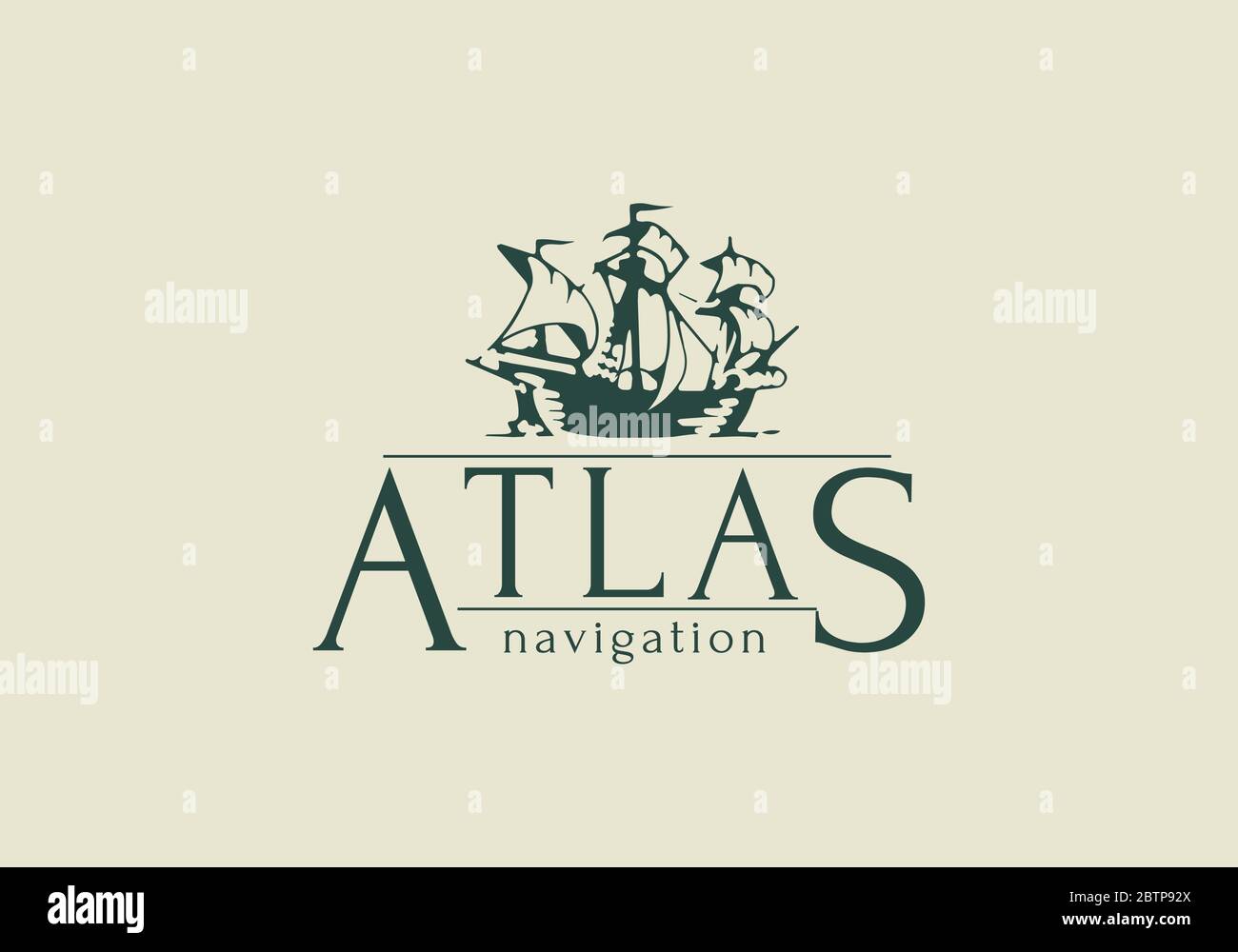 Atlas logo. Vintage style Stock Vector
