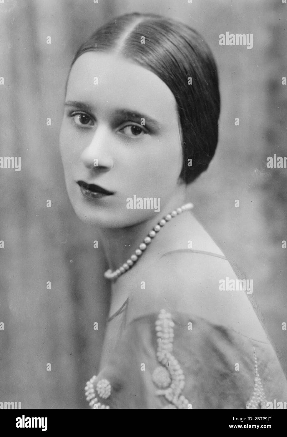 Mrs Reginald Vanderbilt . 1927 Gloria Morgan Vanderbilt Stock Photo