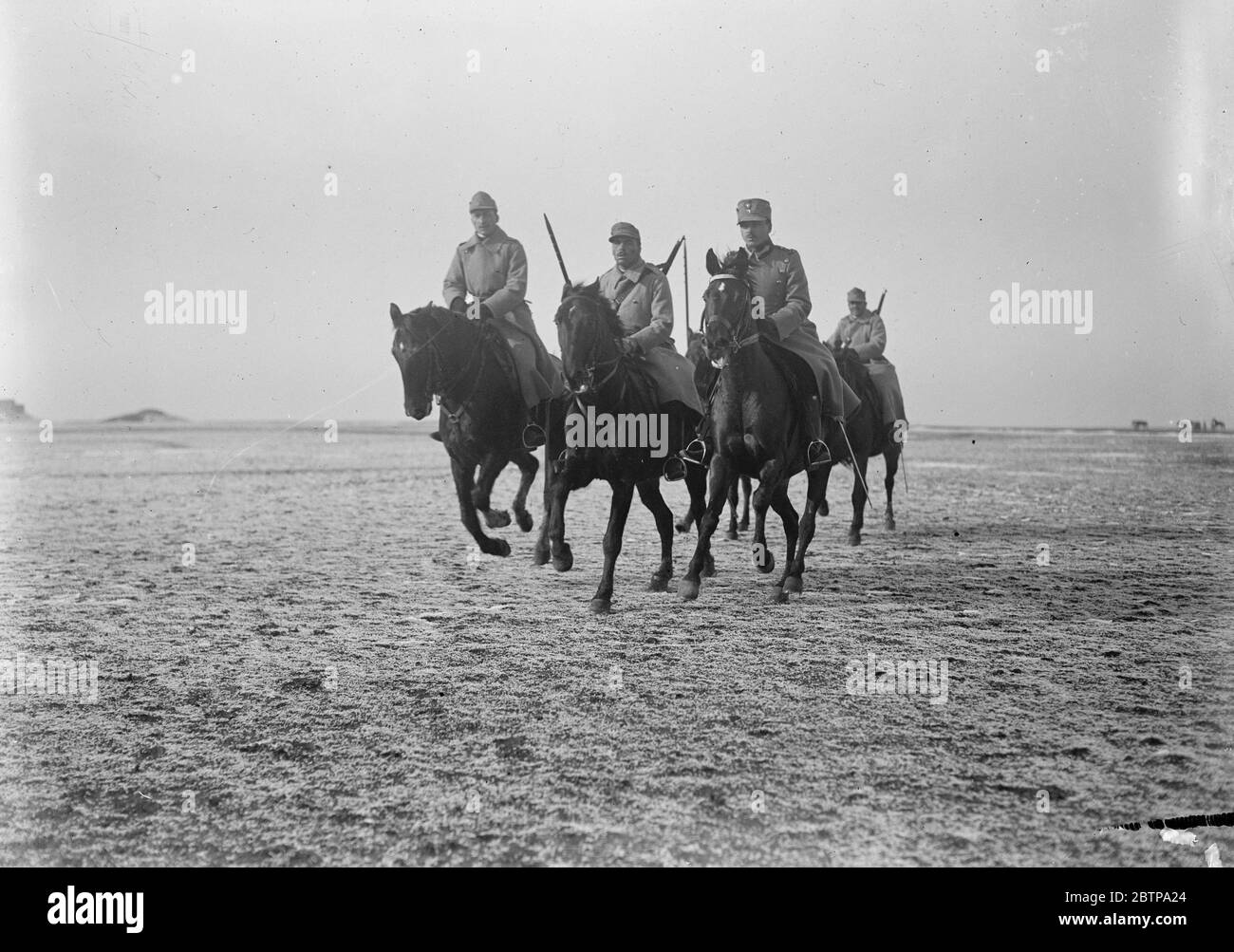 Romanian Army . Romanian patrol on their mounts . 1915 Stock Photo