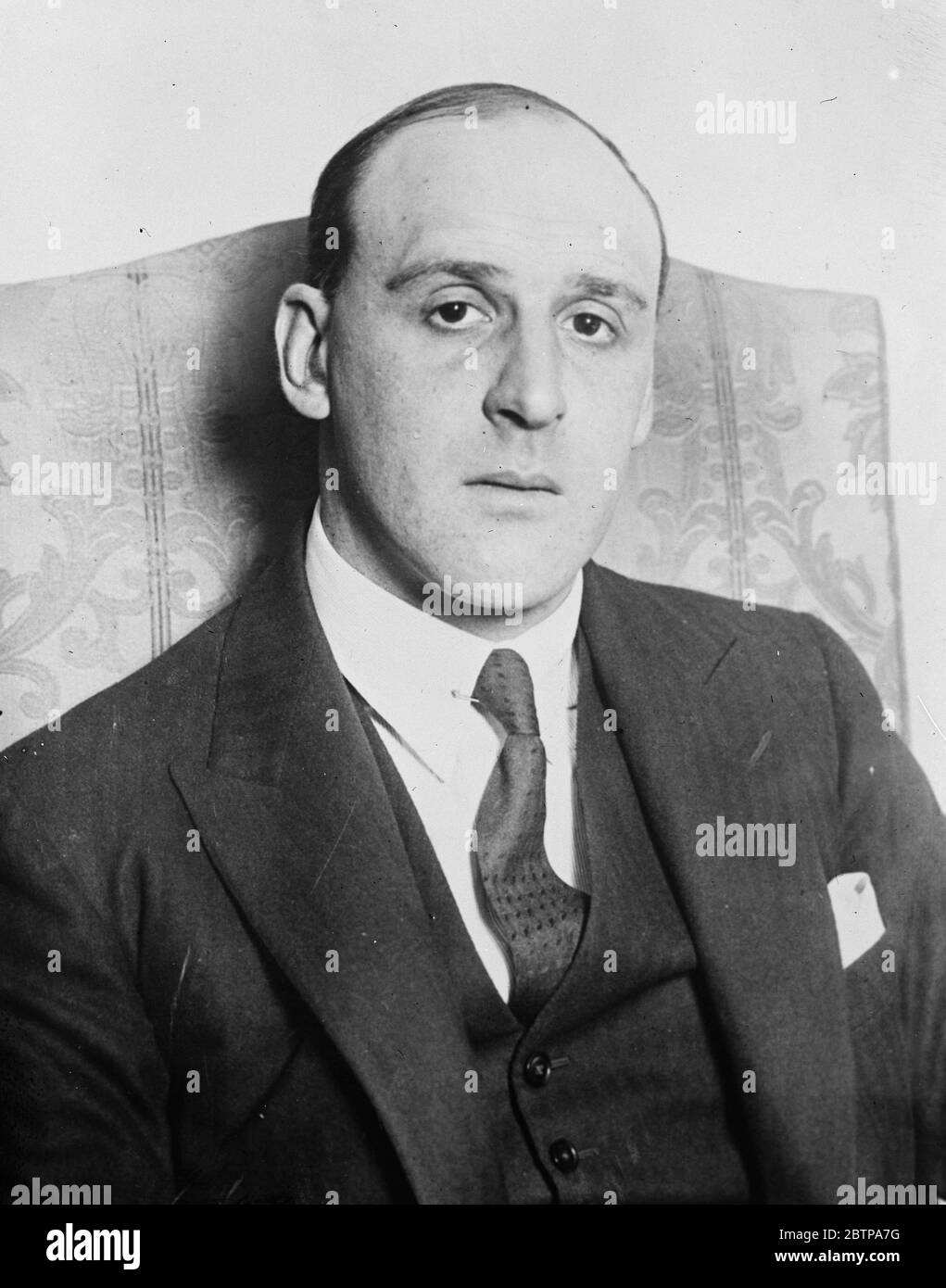Commander Burney . First photo of man who will have charge of Britain's giant 100 passenger transatlantic Air Liner ( R100 ) Commander C D Burney . 1928 Stock Photo
