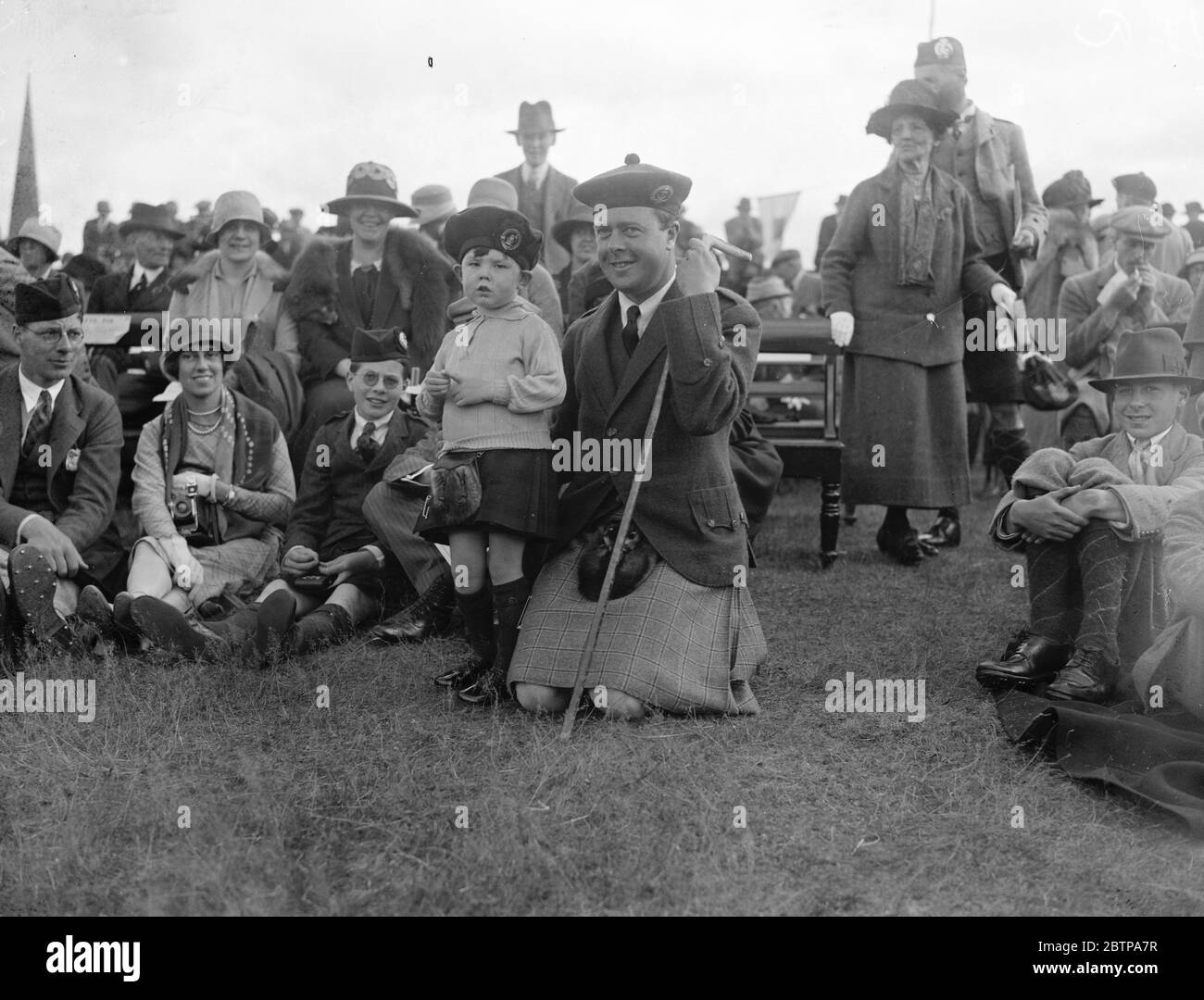 Aboyne Highland games . Lord Glentannar and Master Peter Farquhar . 9 September 1926 Stock Photo