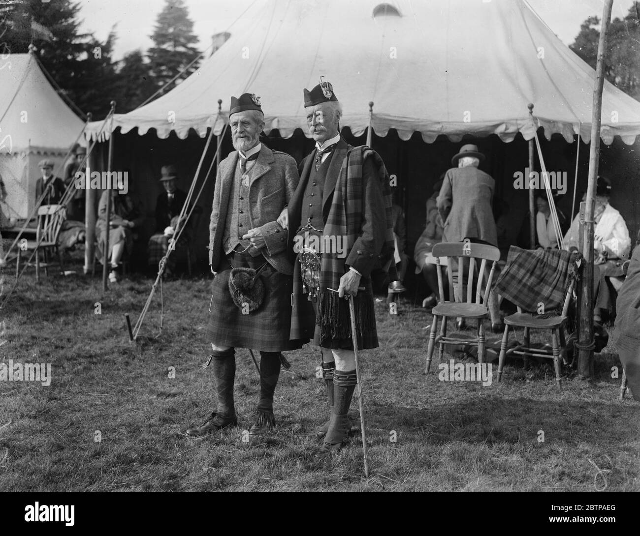 Aboyne Highland Games . Lord Aberdeen and the Marquess of Huntly . 13 September 1928 Stock Photo