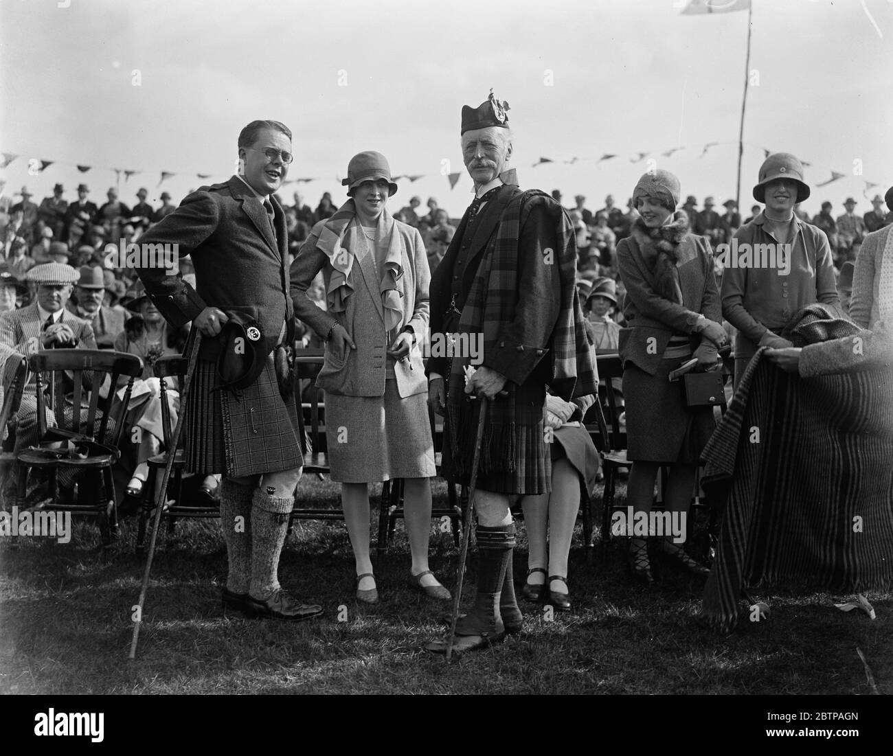 Aboyne Highland Games . Lord and Lady Glentanar and the Marquess of Huntly . 13 September 1928 Stock Photo